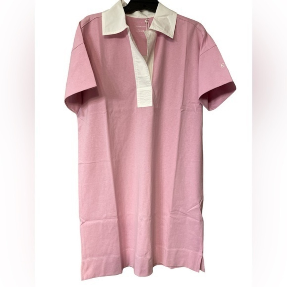Everlane Organic Cotton‎ Polo Dress Tennis Prep Pink Size Small New